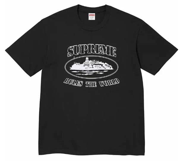 Тениска Supreme Corteiz x Rules The World Tee Black Черно | FW23T58, 0