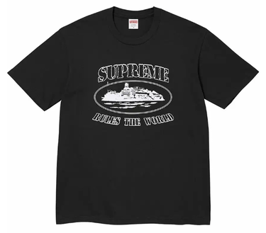 Тениска Supreme Corteiz x Rules The World Tee Black Черно | FW23T58, 0