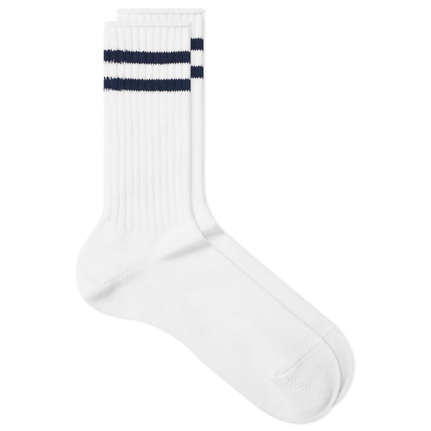 Чорапи BEAMS Beams Plus Schoolboy Socks Бяло | 3843-0010-479-01, 1