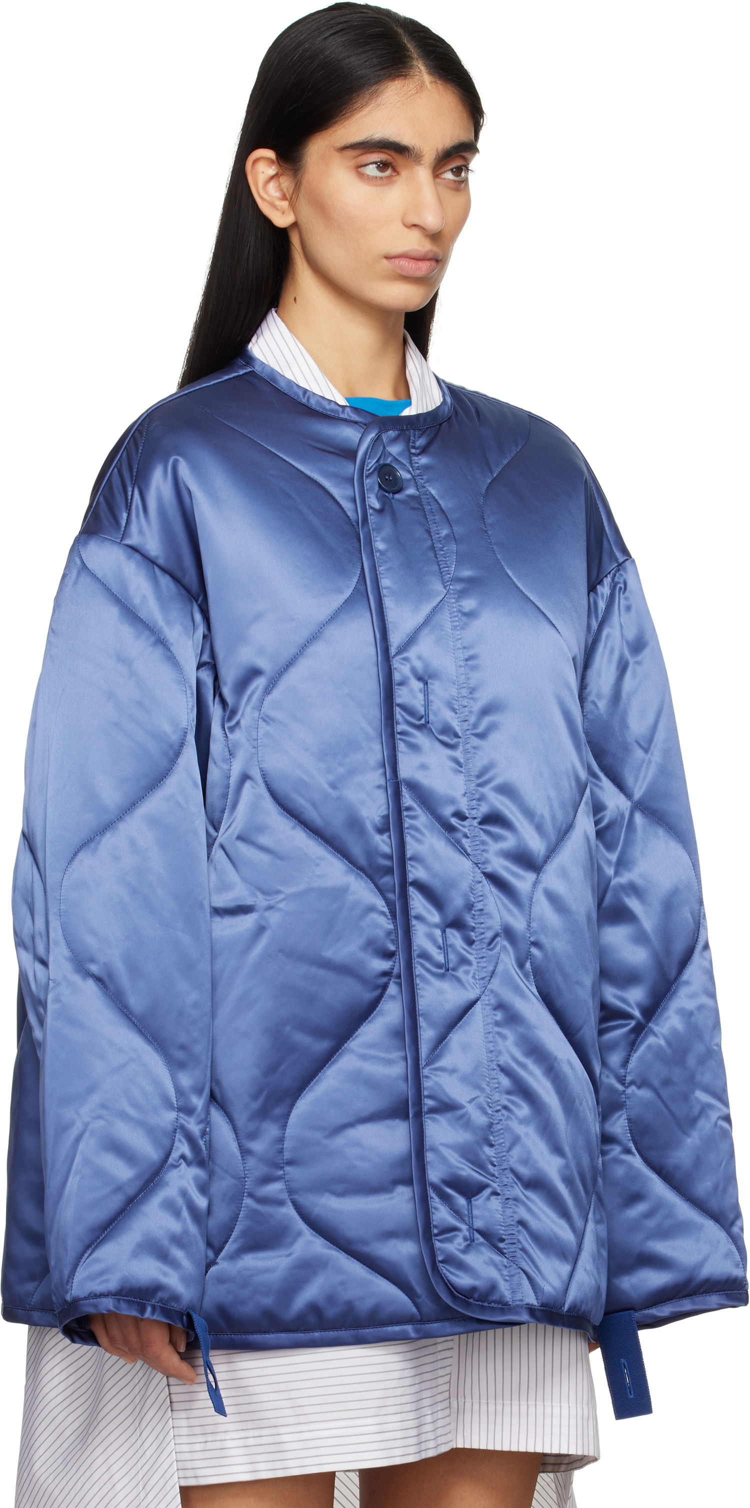 Пухо яке JW Anderson JW Anderson Oversized Quilted Jacket Синьо | JK0374-PG1680, 1