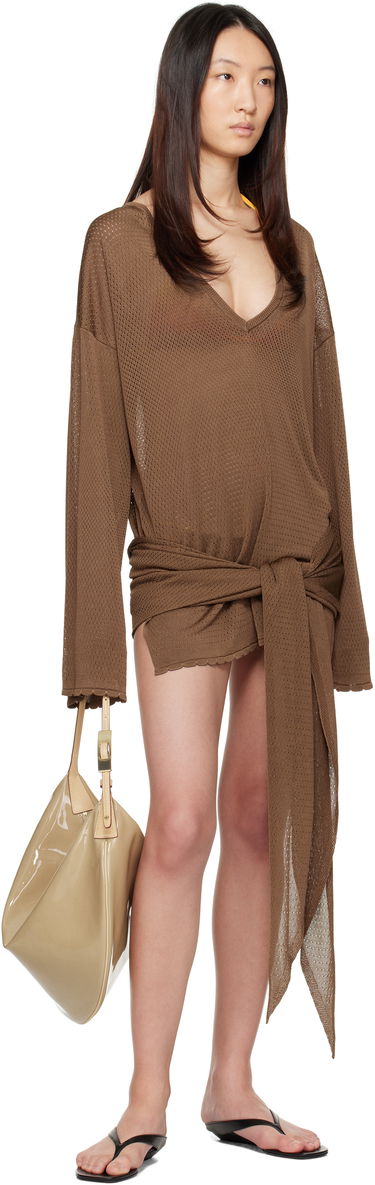Pокля The Attico The Attico Mini Cover-Up Dress Кафяво | 250WCA00418 VVV092AA, 3