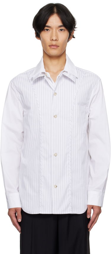 Риза Andersson Bell Andersson Bell Open Collar Layered Shirt Бяло | atb1341m, 0