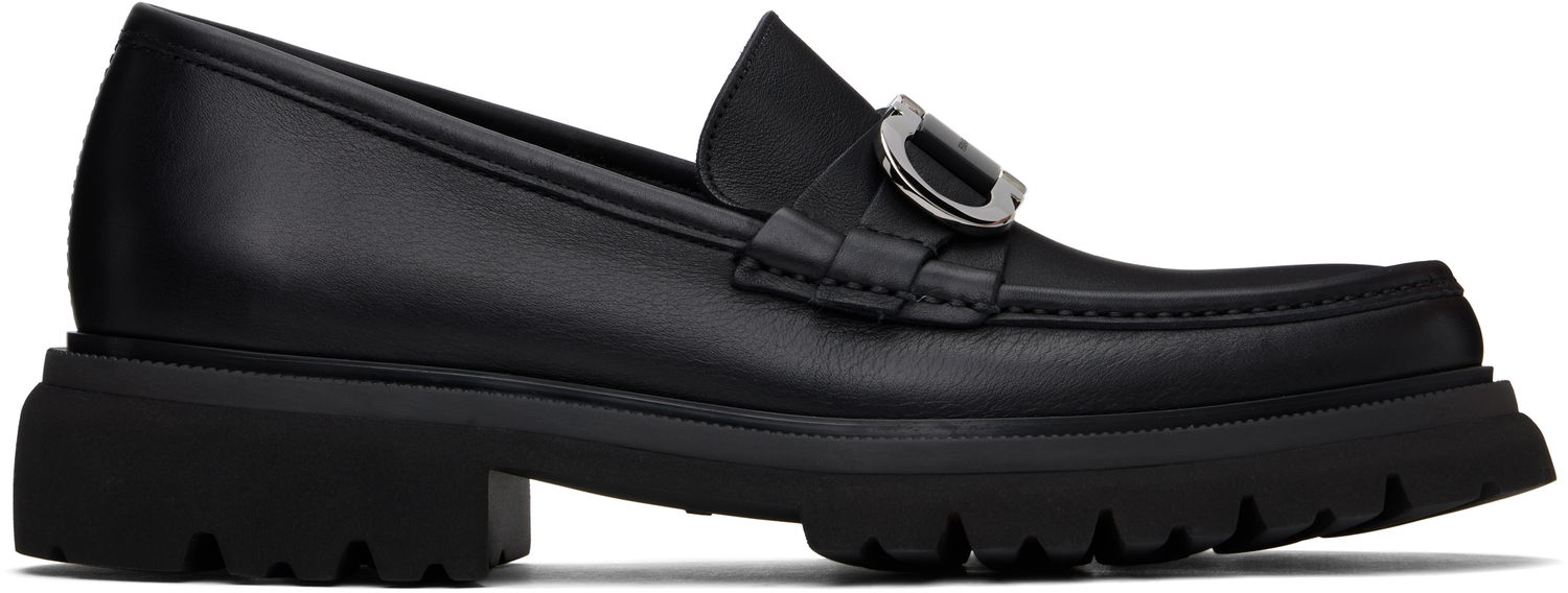 Кецове и обувки FERRAGAMO Salvatore Ferragamo Gancini Ornament Lug Sole Loafers Черно | 773850, 0