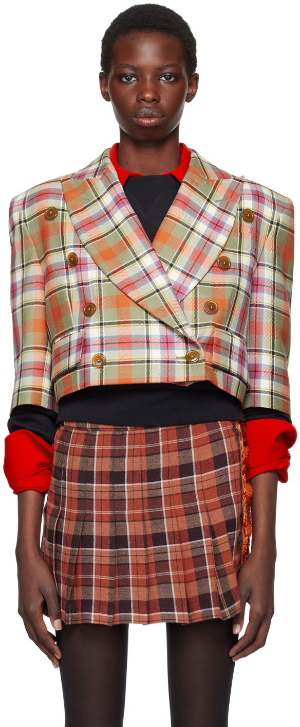 Яке Vivienne Westwood Multicolor Cut Off Blazer Бежово | 14010078-W00WZ-