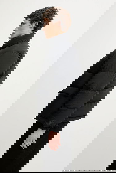 Пухо яке MAISON KITSUNÉ Maison Kitsuné Oversize Quilted Puffer Черно | PM02230WQ4070, 1