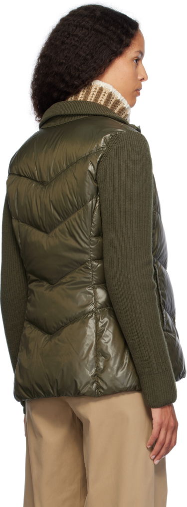 Пухо яке Moncler Moncler Padded Wool Zip-Up Down Cardigan Зелено | J20939B00041M1241, 2