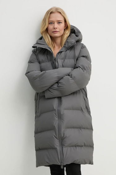 Пухо яке Rains Long Puffer Down Jacket Сиво | 15130.13, 4