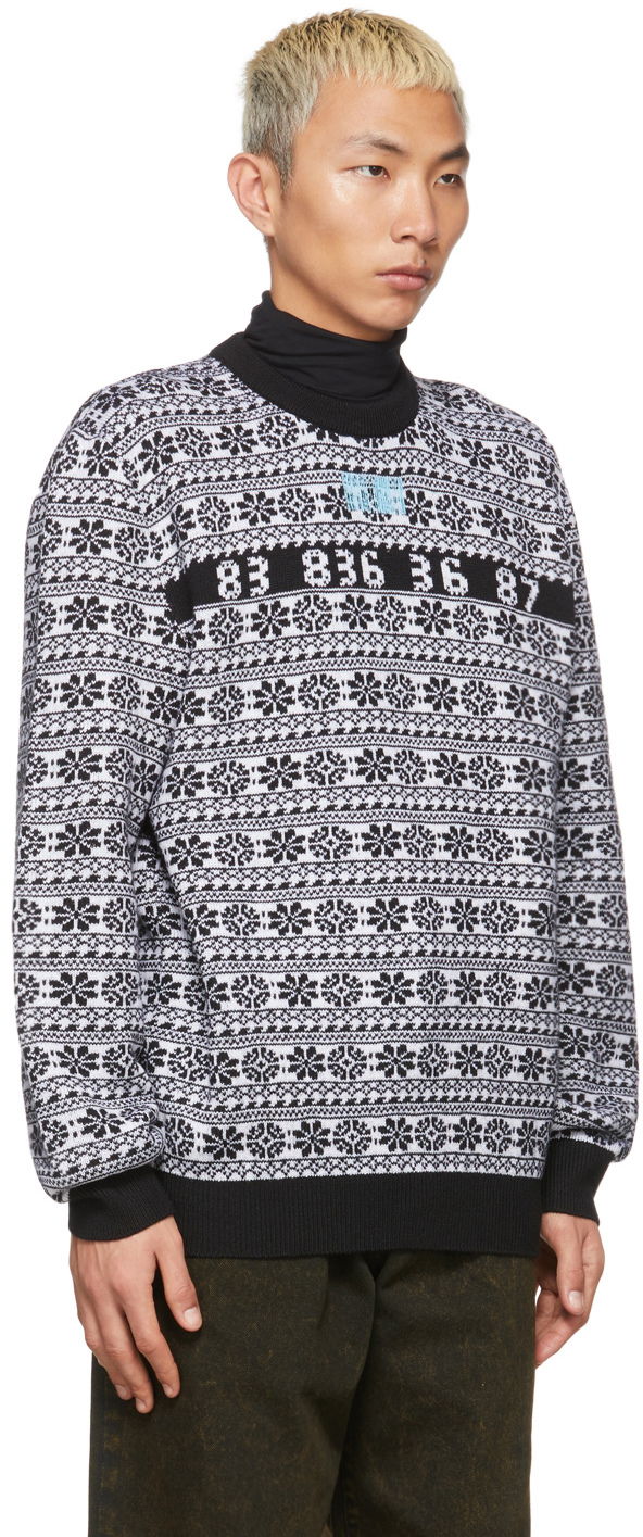 Пуловер VETEMENTS Number Nordic Sweater Бяло | VL12KN140B, 1