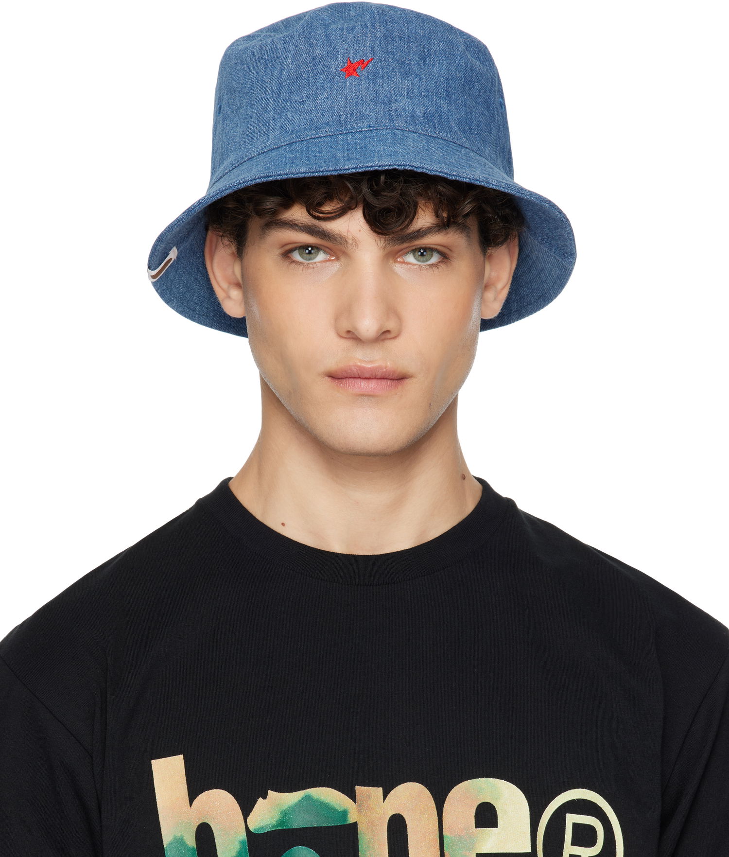 Тениска BAPE Embroidered Logo Denim Bucket Hat Черно | 001HTK221001F, 0