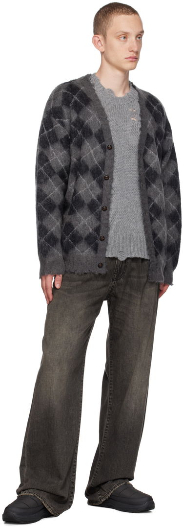 Пуловер R13 R13 Distressed Knit Sweater Сиво | R13WY089-Y003B, 3