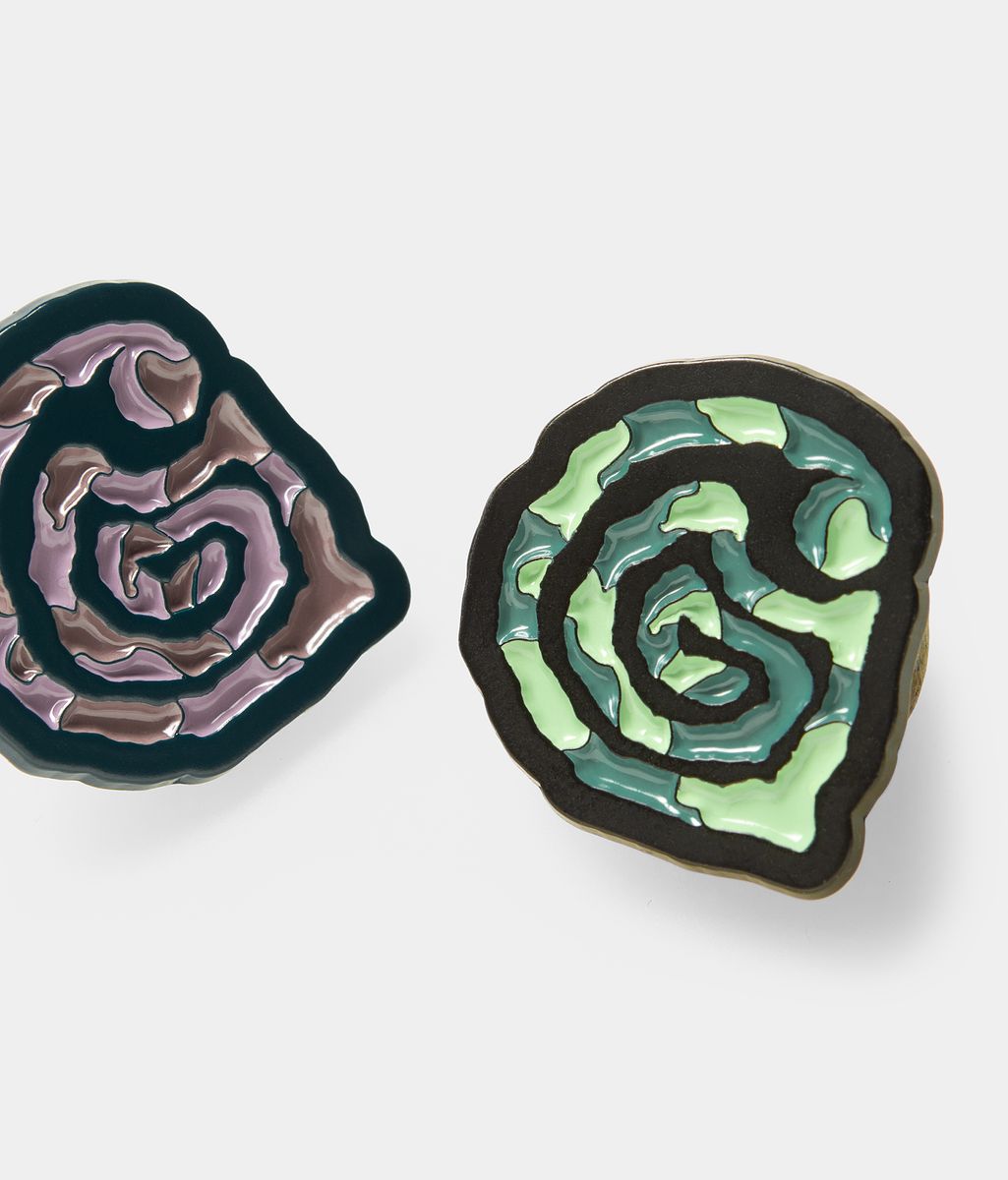 Значка Carhartt WIP Carhartt WIP Helix Enamel Pins Зелено | I035446_1, 1
