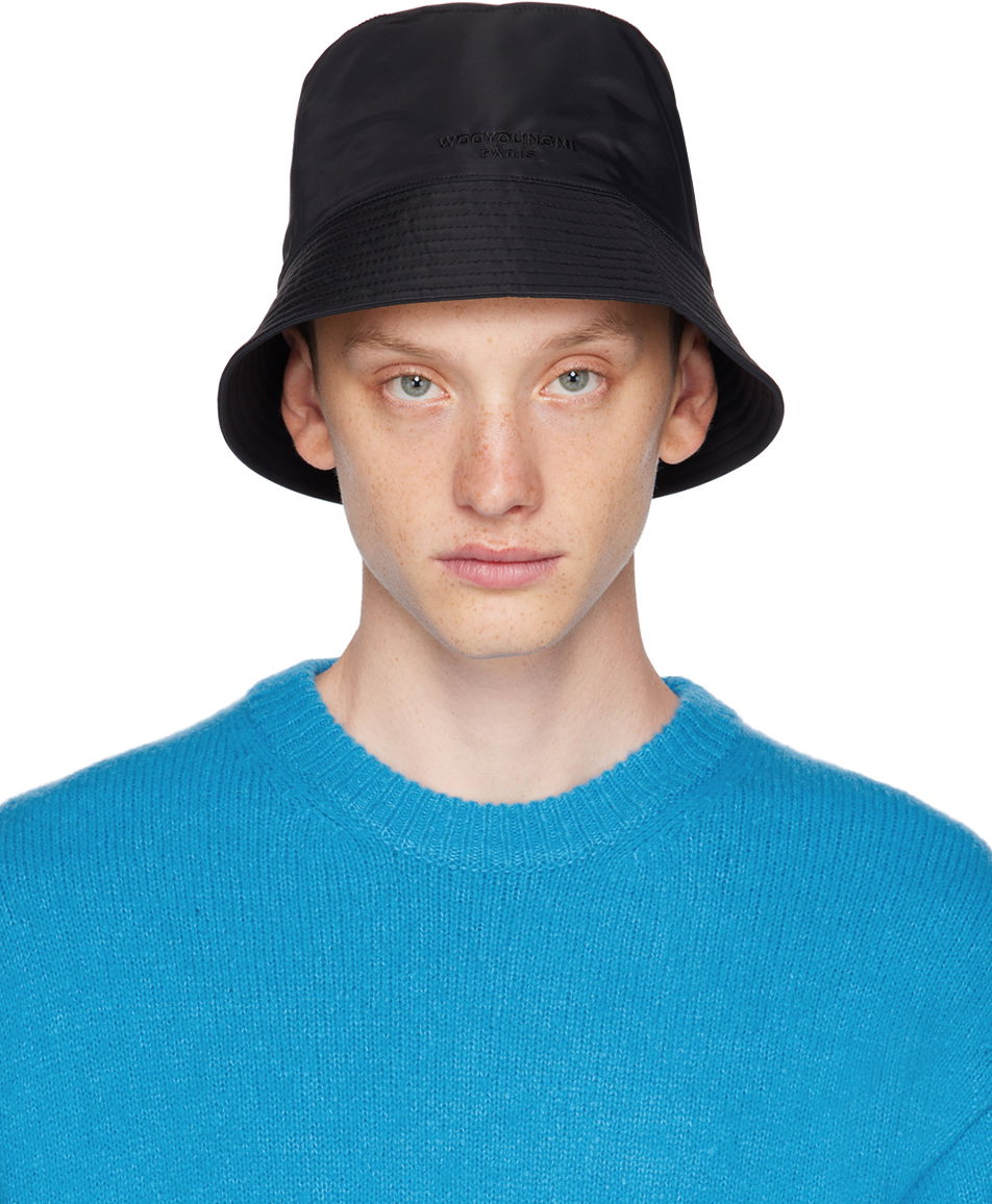 Шапка WOOYOUNGMI Nylon Bucket Hat Черно | W233AC53, 0