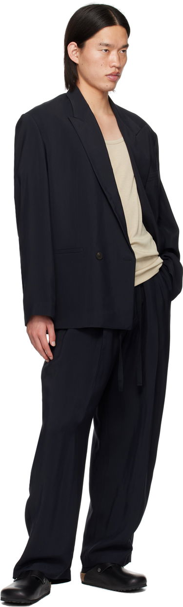 Панталони Studio Nicholson Studio Nicholson Noam Pleated Trousers Тъмно синьо | NOAM SNM - 1186, 3