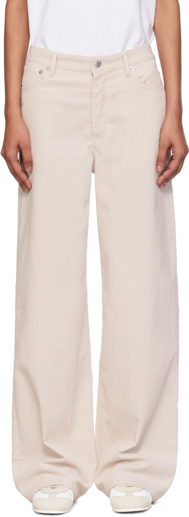 A.P.C. Elisabeth Wide-Leg Corduroy Trousers