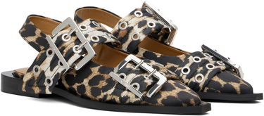 Облекло GANNI GANNI Feminine Buckle Flats Кафяво | S2947, 3