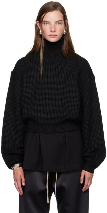 Пуловер Fear of God ESSENTIALS Cropped Turtleneck Sweater Черно | 192BT247320FW, 0
