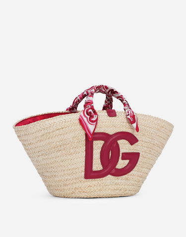 Голяма пазарска чанта Dolce & Gabbana Medium Kendra Straw Shopper Tote Bag Бежово | BB7241AN407HE3OB, 2