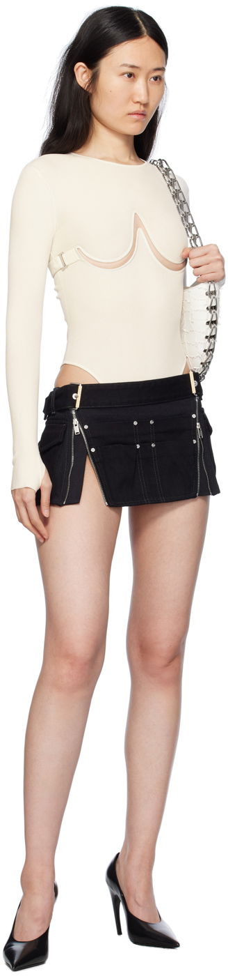 боди Dion Lee Double Underwire Bodysuit Бяло | A7791PS24, 4