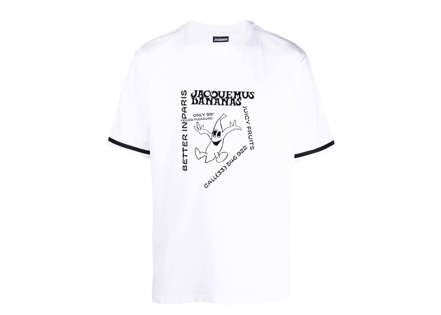 Тениска Jacquemus Le Banana Бяло | 235JS125-2003 1DW, 0