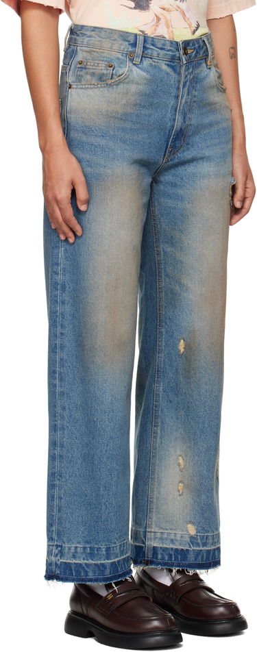 Дънки We11done We11done Grunge Wide Leg Jeans Синьо | WD-DP3-24-359-W-BL, 1