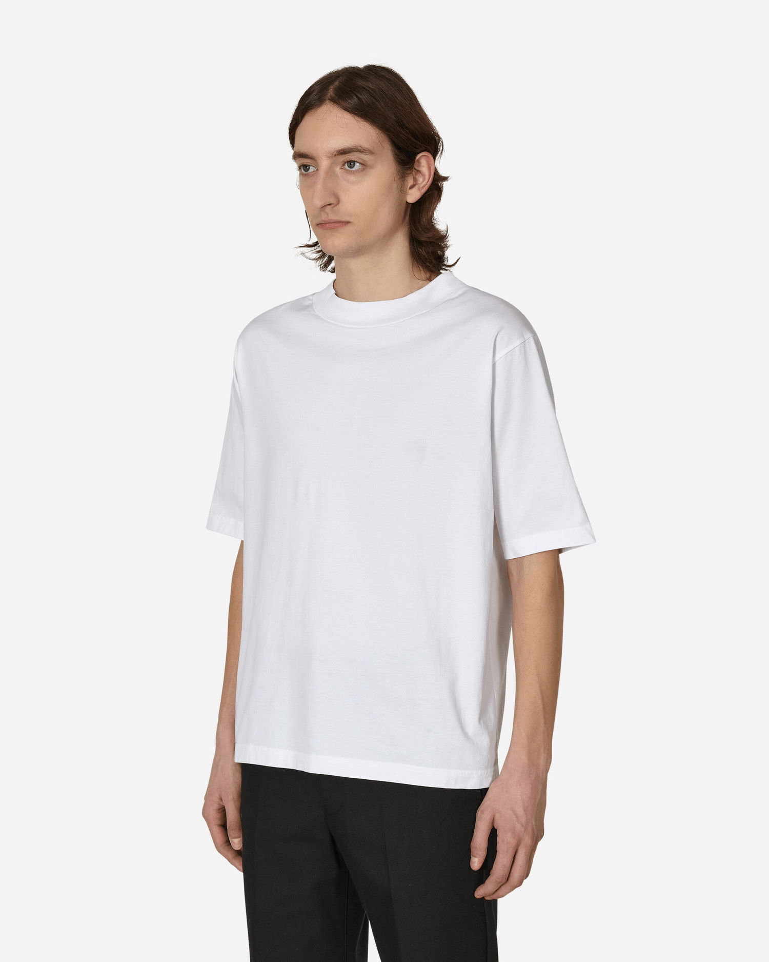 Тениска Acne Studios Mock Neck T-Shirt Бяло | CL0195- 183, 1