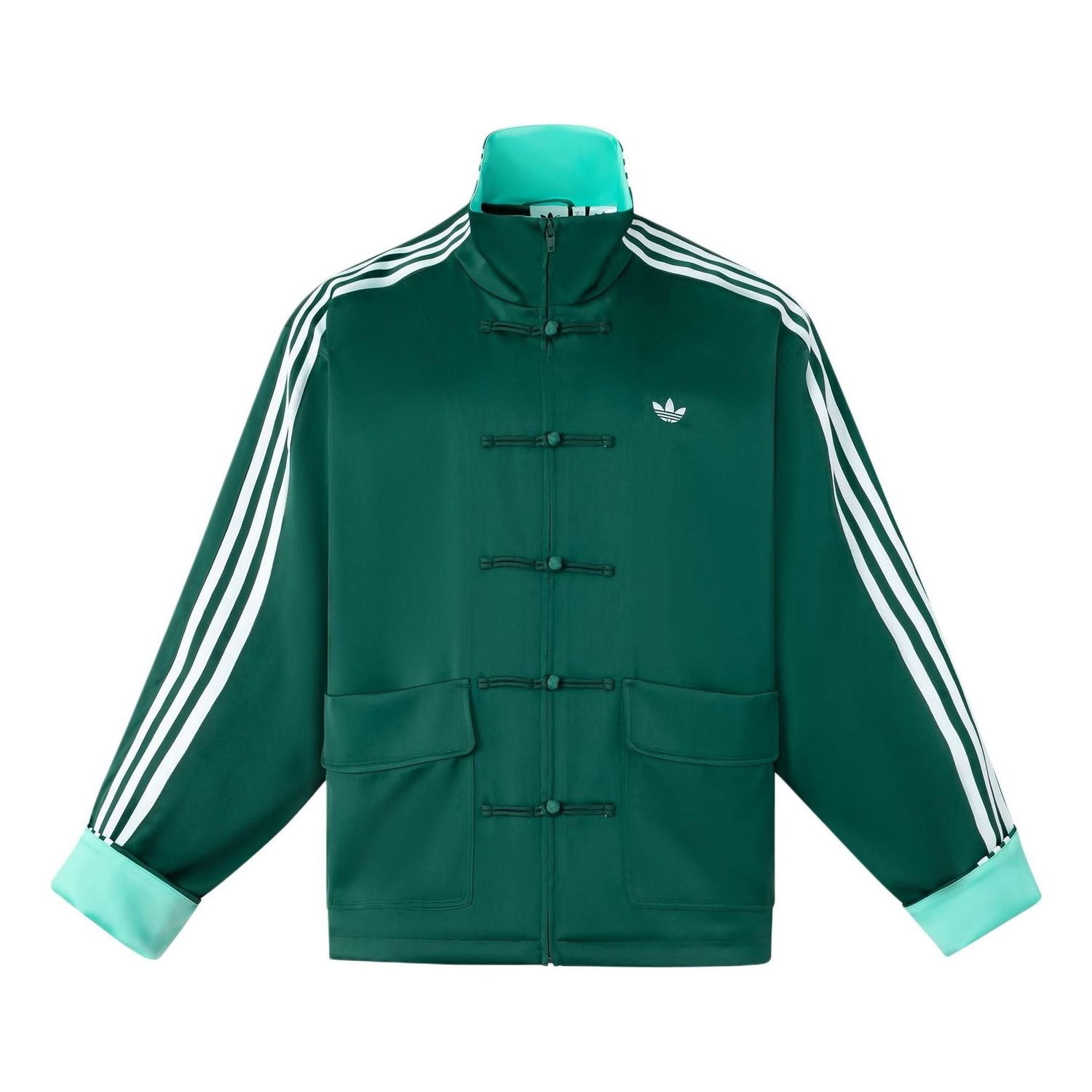 Яке бомбър adidas Originals Originals Satin Jacket Зелено | JD3381, 0