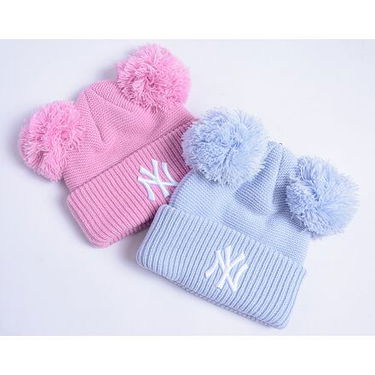 Шапка New Era New Era Medium Knit Double Pom Beanie NY Yankees (52-54 cm) Синьо | 60565307, 2