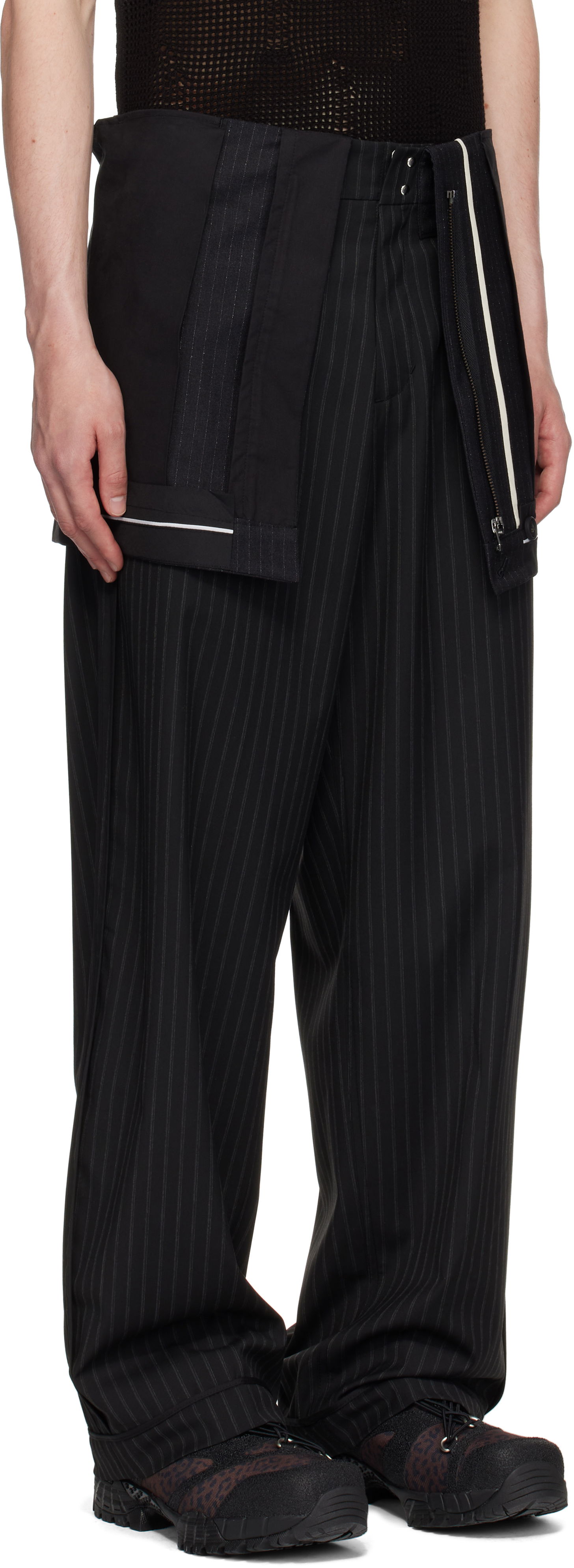 Панталони Andersson Bell Inside Out Stripe Trousers Черно | apa813m, 1