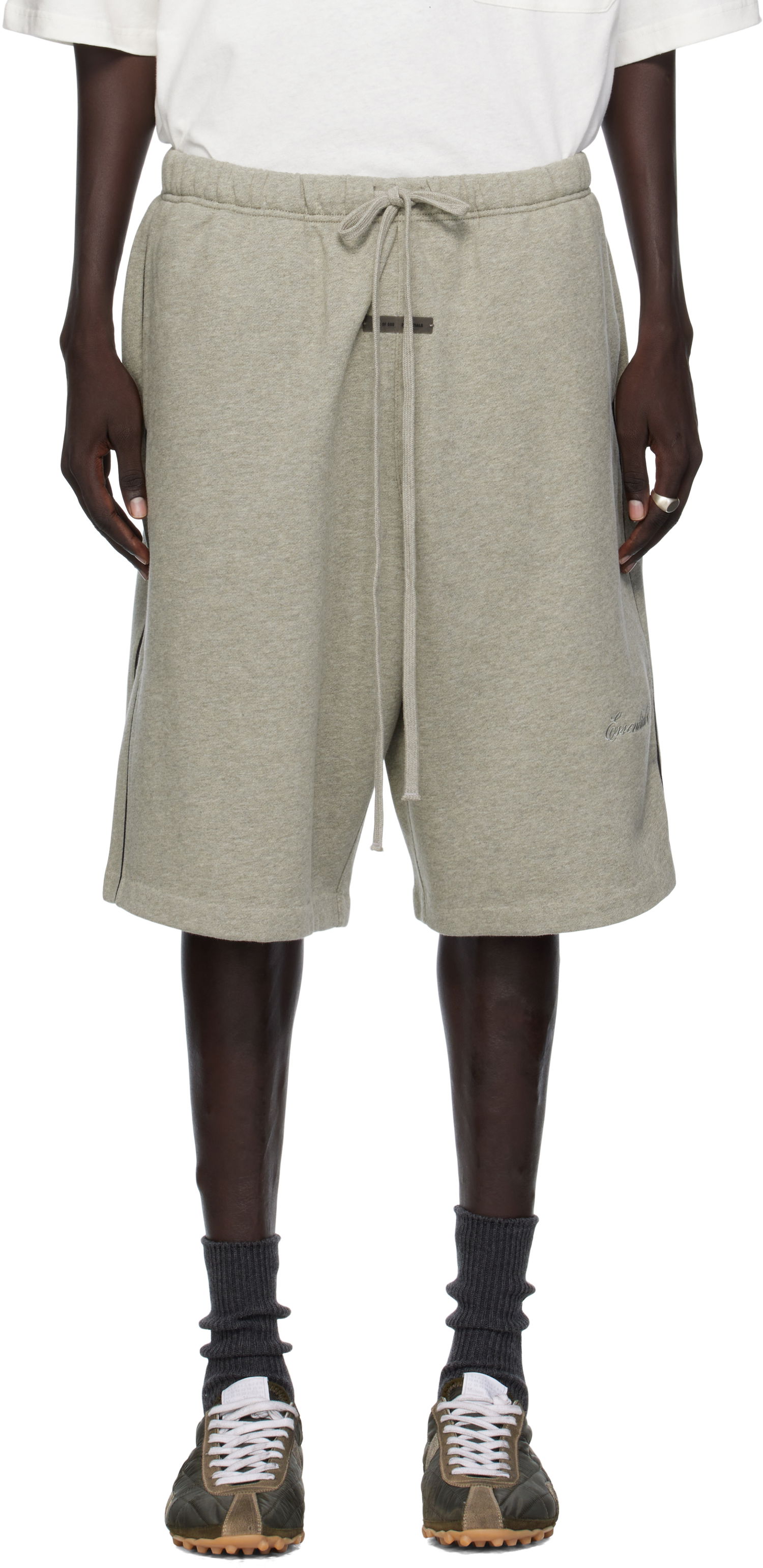 Къси панталони Fear of God Fear of God ESSENTIALS Basketball Jersey Shorts Сиво | 160SP254555F, 0