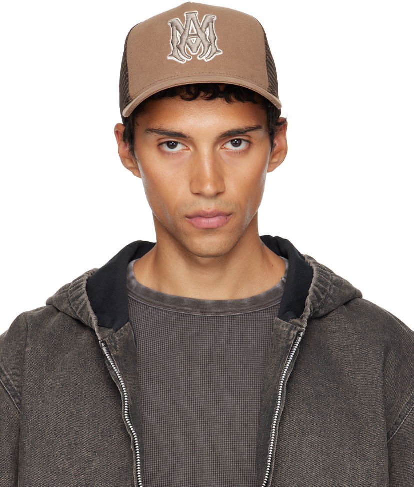 Шапка с козирка AMIRI AMIRI MA Outline Trucker Cap Кафяво | AMHATR1040