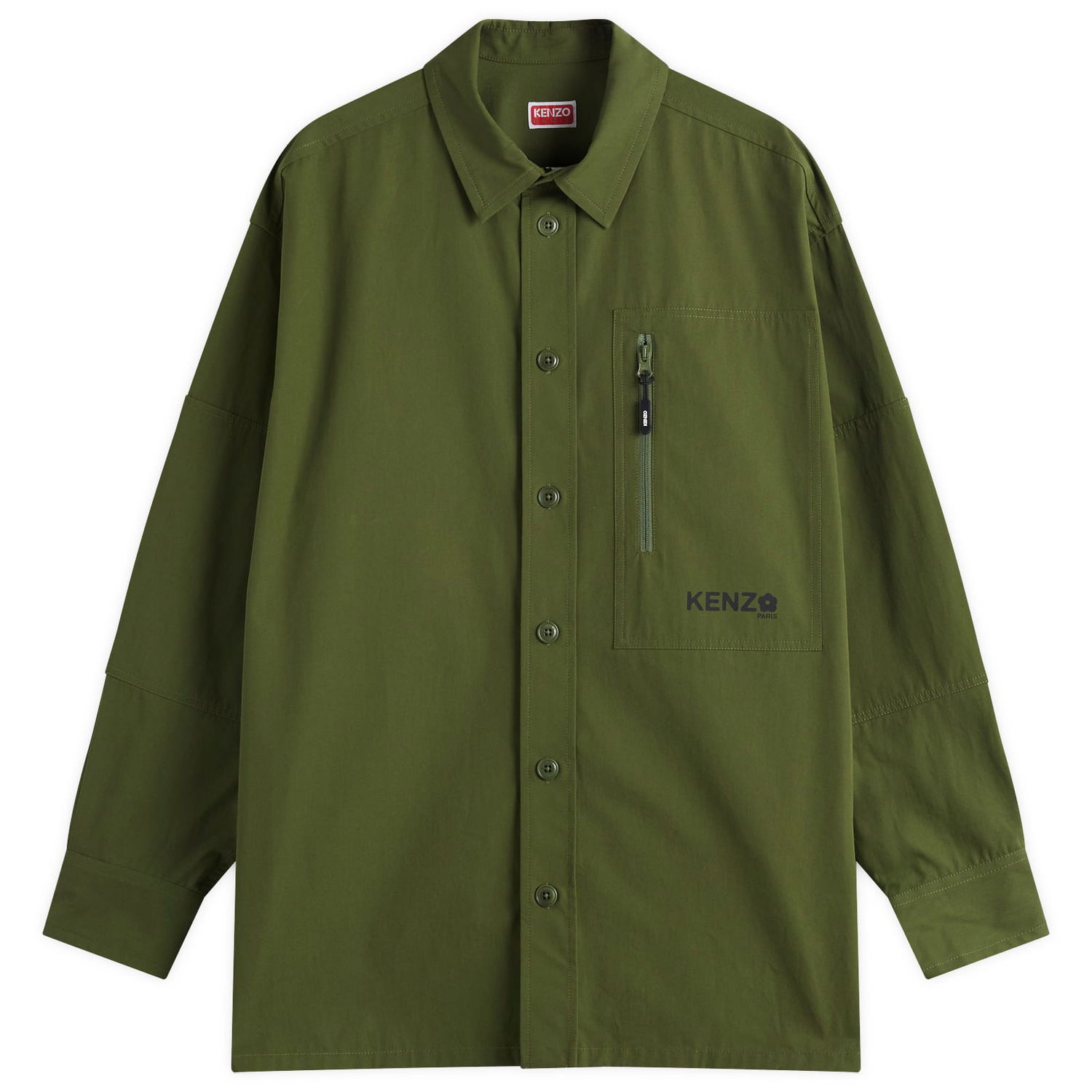 Риза KENZO Kenzo Boke Flower 2.0 Technical Oversized Shirt, Size Large Зелено | FF55CH5049LP-50, 1