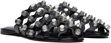 Кецове и обувки Alexander Wang Alexander Wang Rexa Cage Slide Sandals Черно | 30125M014, 3