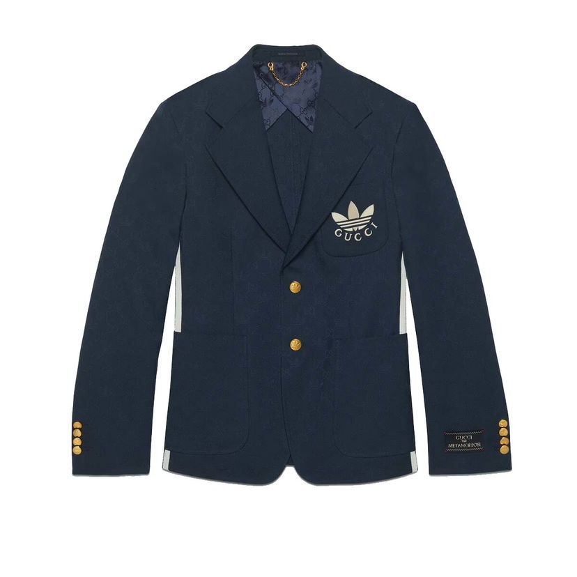 Яке Gucci adidas x Polyester Formal Jacket Dark Blue Тъмно синьо | ‎720968 ZAKQK 4433