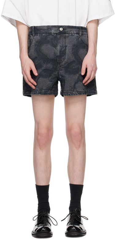 Къси панталони Feng Chen Wang Feng Chen Wang Dragon Denim Shorts Черно | FUS17ST07, 0