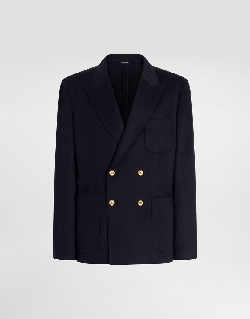 Яке Dolce & Gabbana Double-breasted Portofino Cashmere Jacket Тъмно синьо | G2NZ2TGJ763B0665