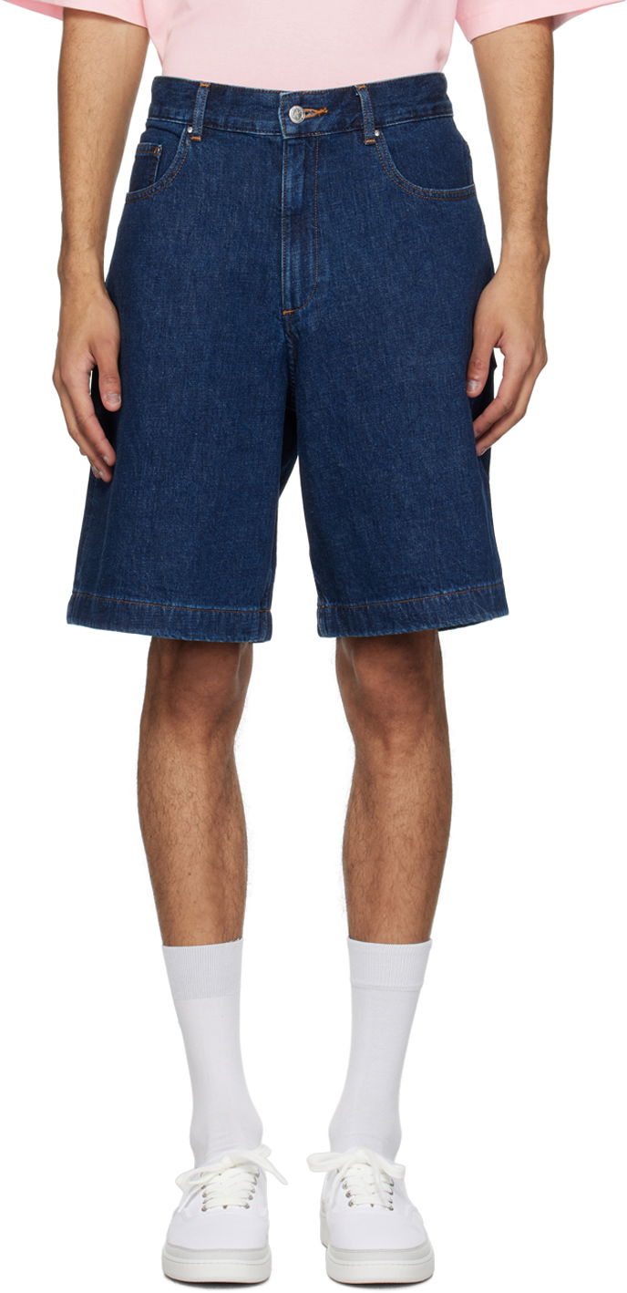 Къси панталони A.P.C. Helio Denim Shorts Тъмно синьо | COGXR-H10176, 0