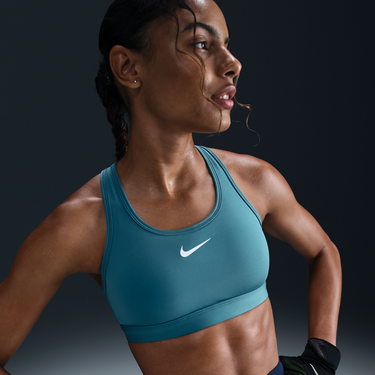 Сутиен Nike Nike Swoosh Medium-Support Padded Sports Bra Тюркоазено | DX6821-006, 2