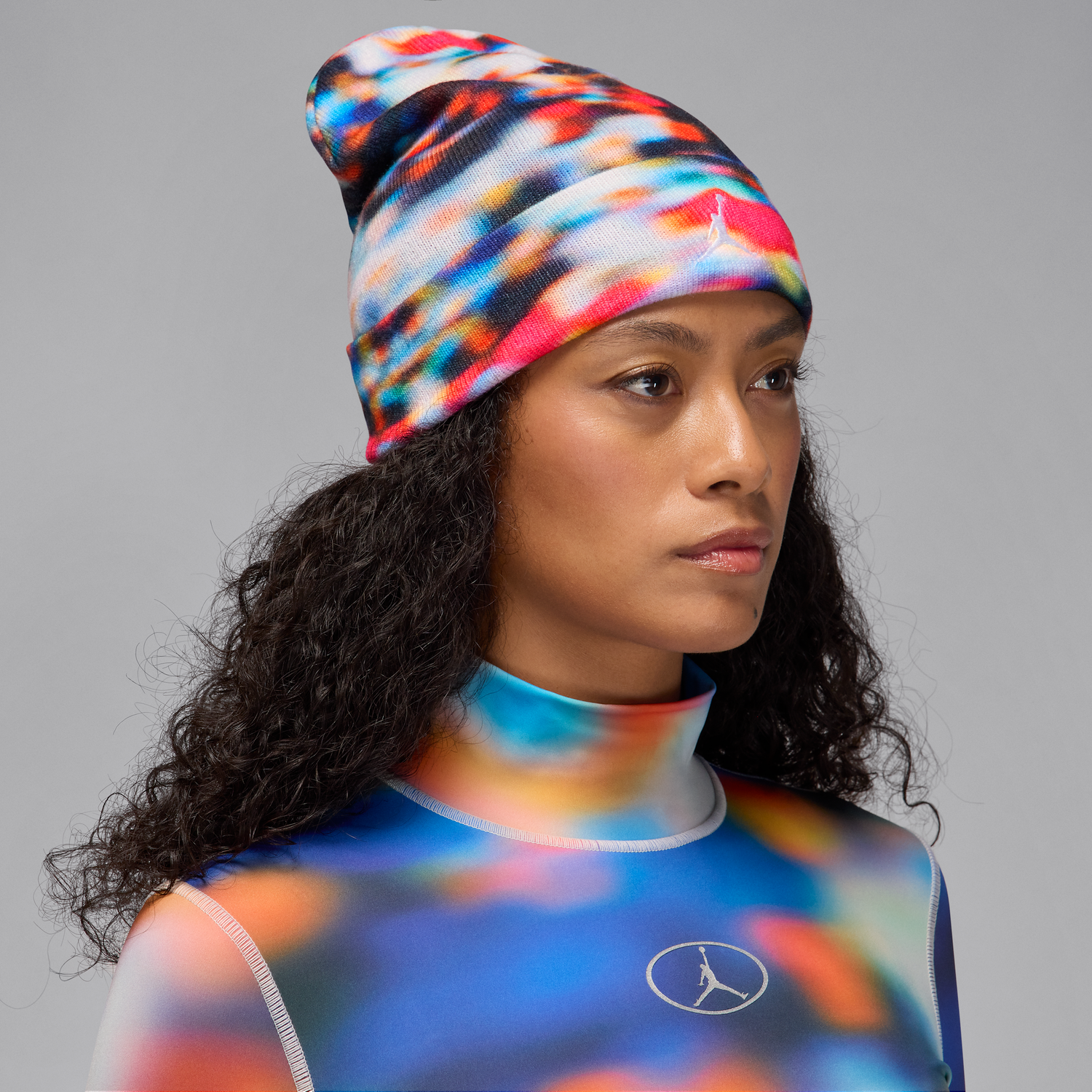 Шапка Jordan Peak Essential Mountainside Vibrant Abstract Print Beanie Многоцветен | HV2047-100, 1