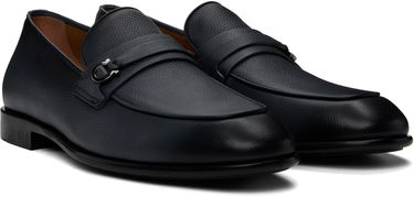Кецове и обувки FERRAGAMO Salvatore Ferragamo Gancini Ornament Loafers Тъмно синьо | 778747, 3