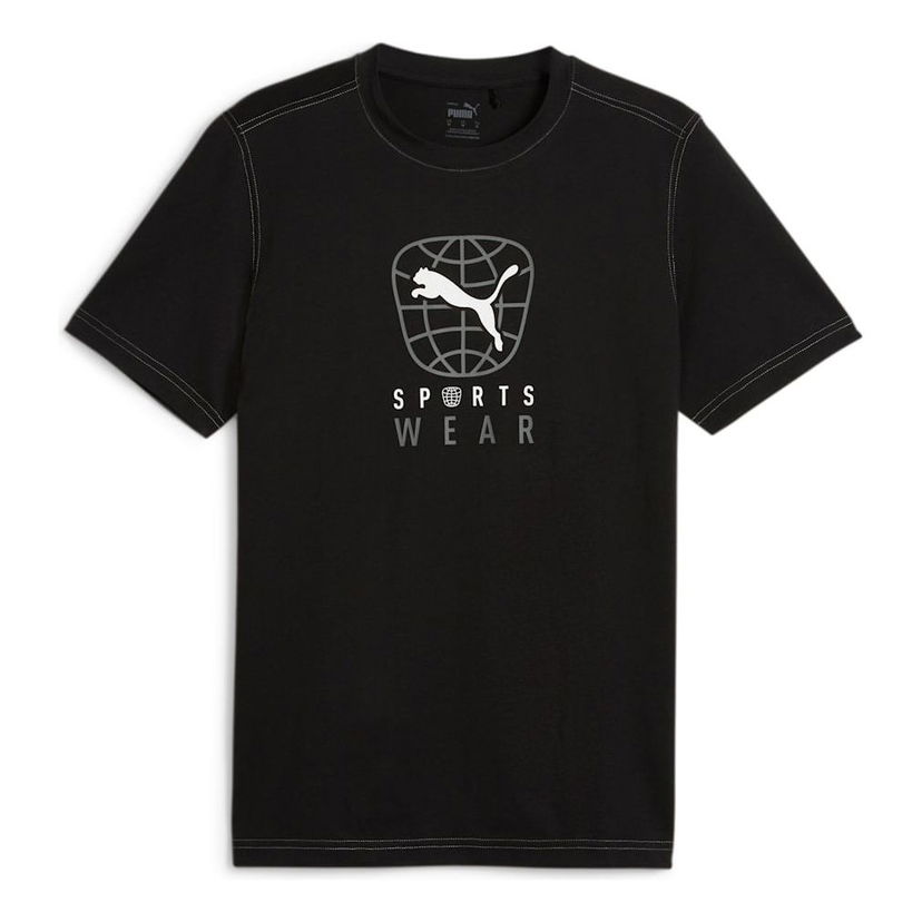 Тениска Puma Graphic T-Shirt with Global Sportswear Print Черно | 679001-01