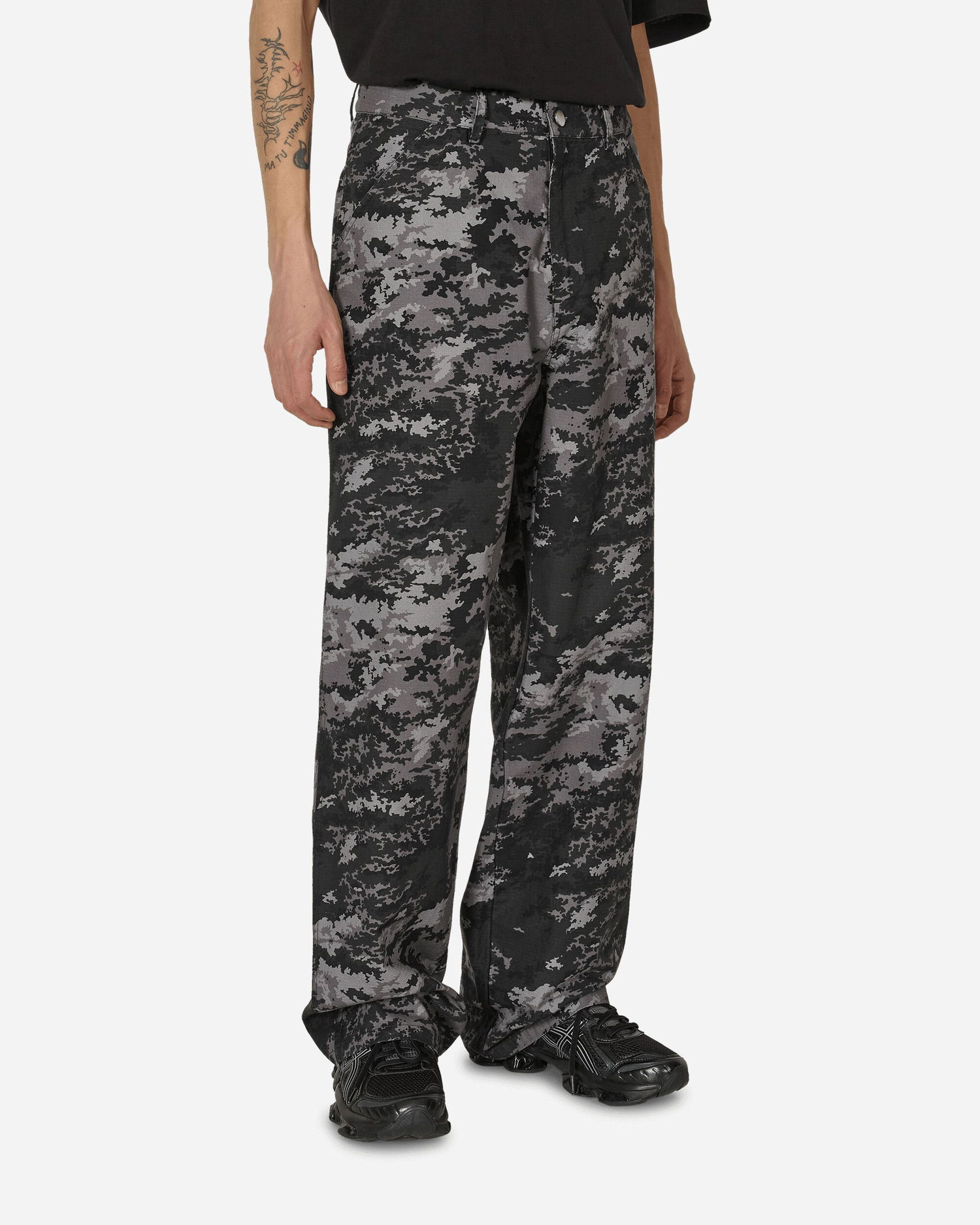 Панталони Awake NY Digi Camo Printed Painter Pants Black Сиво | 9031864 CAM, 1