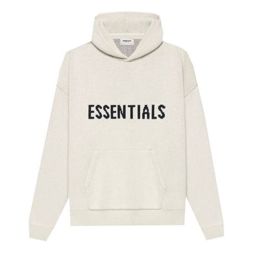 Суитчър Fear of God Essentials Knit Logo Hoodie Бежово | FOG-SS21-636