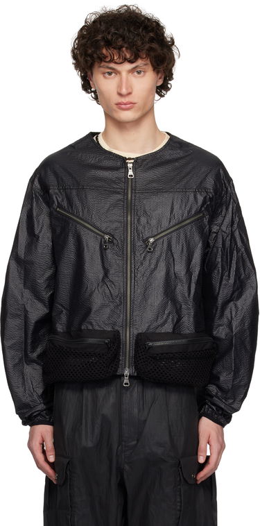 Яке бомбър Andersson Bell Andersson Bell Convex Collarless Bomber Jacket Черно | awa696m, 0