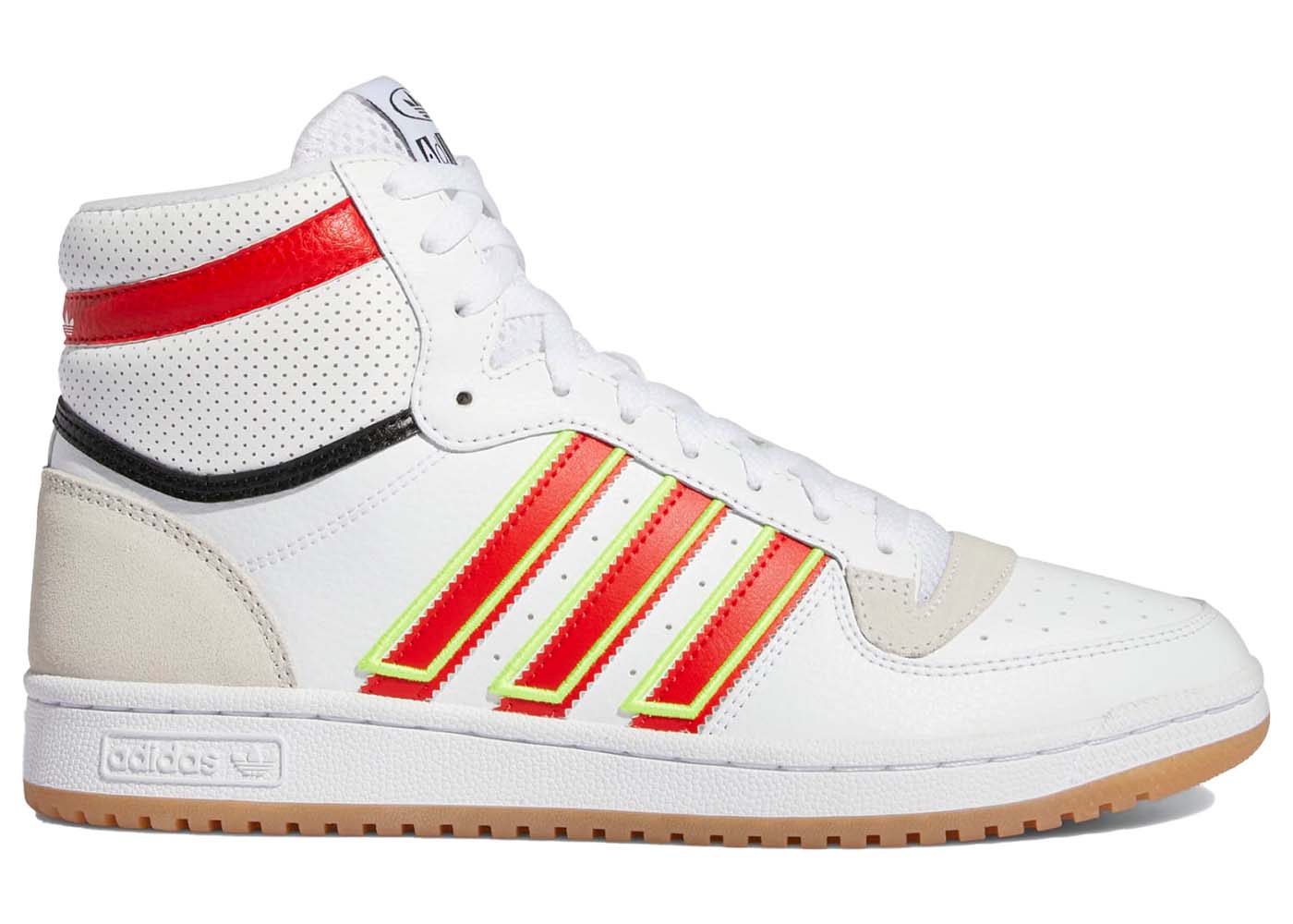 Кецове и обувки adidas Originals Top Ten RB White Red Solar Yellow Gum Бяло | GX0753, 0