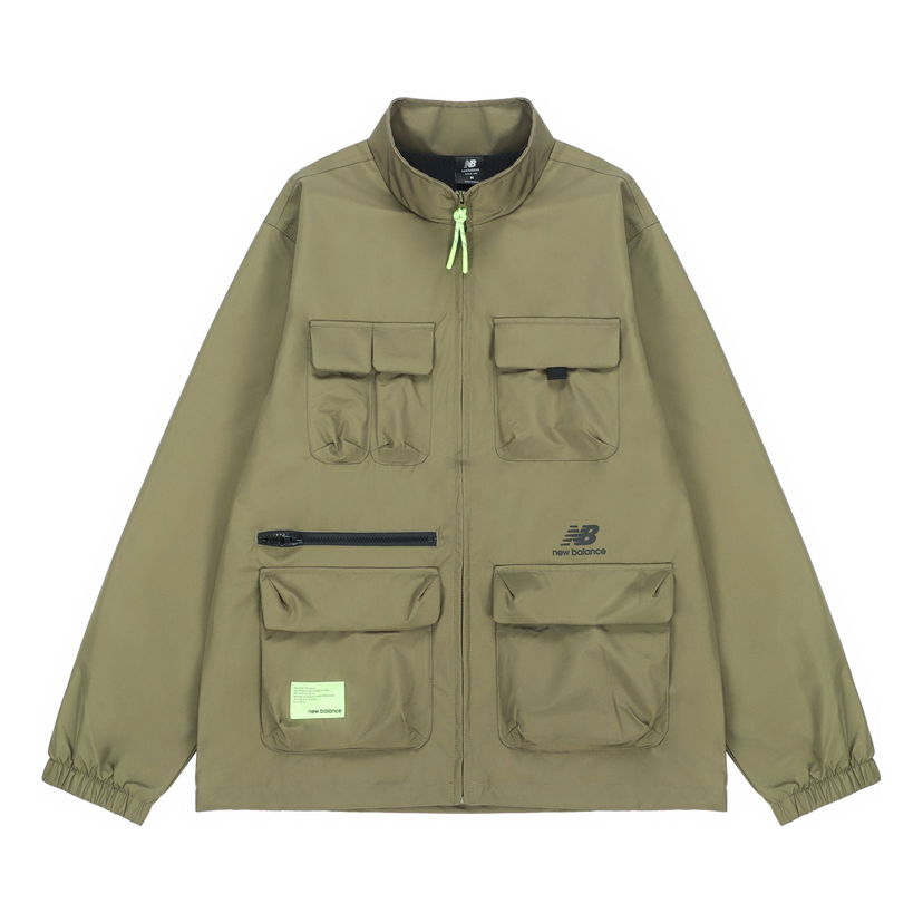 Ветровка New Balance Men's Casual Stand Collar Woven Jacket Зелено | AMJ21368-NTD