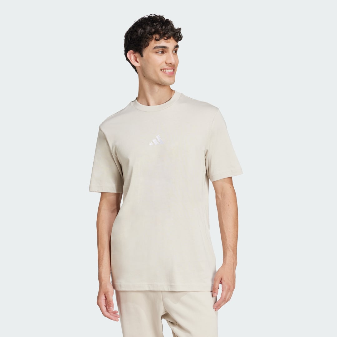 Тениска adidas Performance Essentials Small Logo Jersey T-Shirt Бежово | JD1779, 0