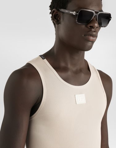 Потник Dolce & Gabbana Ribbed Cotton Tank Top 54 Бежово | G8QG9ZFU7AVM0722, 1