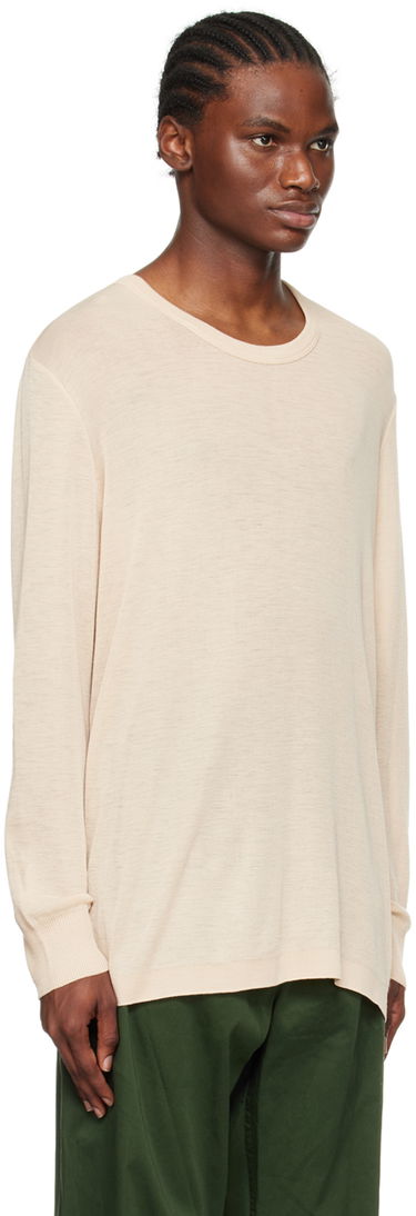 Тениска LEMAIRE Dropped Shoulder Long Sleeve T-Shirt Бежово | TO1113 LJ1005, 1