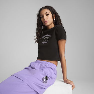 Съкратен топ Puma PUMA X HELLO KITTY AND FRIENDS Women's Cropped T-Shirt Черно | 631613_01, 0