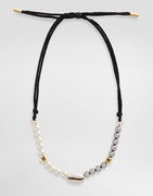 Dolce & Gabbana DG Cord and Pearl Necklace
